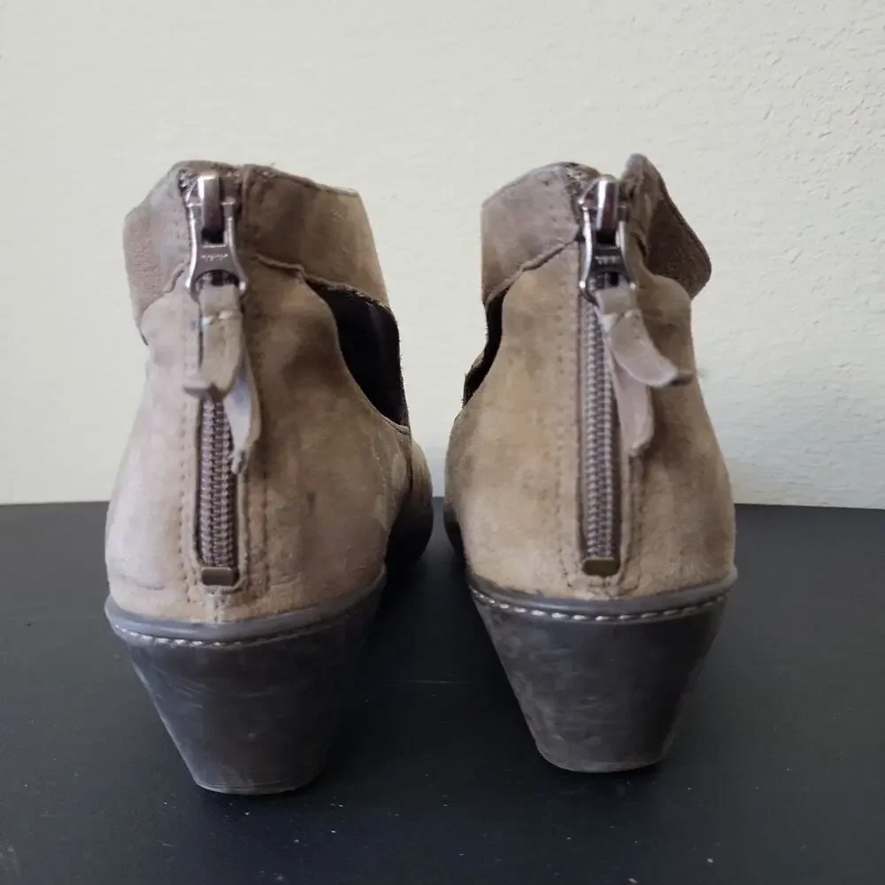 Dansko Womens Bonita 3700-162000‎ Gray Leather Ankle Booties Size US 9.5 EU 40